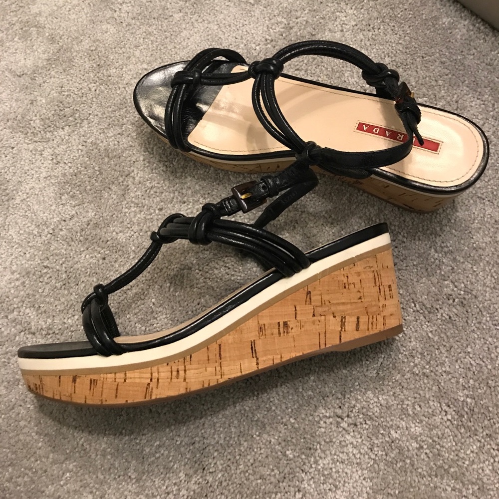 Prada Wedge Sandals